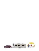Personbil Med Husvagn 1:55 Toys Toy Cars & Vehicles Toy Cars Multi/pat...
