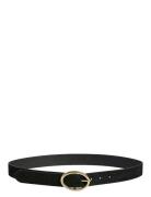 Pclaura Suede Jeans Belt Kca Bælte Black Pieces