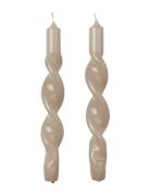 Twist Taper Candle Home Decoration Candles Pillar Candles Grey Broste ...