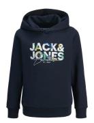 Jjgeplas Sweat Hood Jnr Tops Sweatshirts & Hoodies Hoodies Navy Jack &...