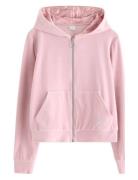 Sweatshirt Velour With Hoodie Tops Sweatshirts & Hoodies Hoodies Pink ...