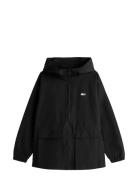 Tjw Midi Hooded Windbreaker Outerwear Jackets Windbreakers Black Tommy...