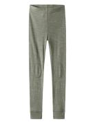 Nknwax Wool Rib Leggings Bottoms Leggings Green Name It