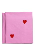 Tablecloth Pink Hearts Home Textiles Kitchen Textiles Tablecloths & Ta...