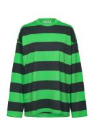 Long-Sleeved Over D Cotton T-Shirt Tops T-shirts & Tops Long-sleeved G...