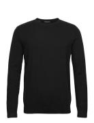 Slhberg Crew Neck Noos Tops Knitwear Round Necks Black Selected