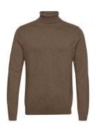 Slhberg Roll Neck Noos Tops Knitwear Turtlenecks Brown Selected