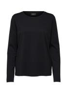 Slfstandard Ls Tee Tops T-shirts & Tops Long-sleeved Black Selected