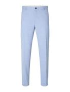 Slhslim-Oasis Linen Trs Noos Bottoms Trousers Formal Blue Selected