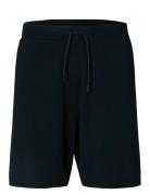 Slhteller Knit Shorts Bottoms Shorts Sweat Shorts Navy Selected