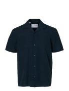 Slhrelaxsun Shirt Ss Resort Tops Shirts Short-sleeved Navy Selected
