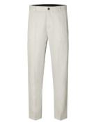 Slhregular-Will Linen Trs Noos Bottoms Trousers Formal Cream Selected