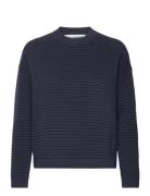 Slflaurina Oc Ls Knit O-Neck Tops Knitwear Jumpers Navy Selected