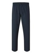 Slh196-Straight Robert String Pant Noos Bottoms Trousers Casual Blue S...