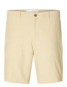 Slhregular-Karl Seersucker Shorts Noos Bottoms Shorts Casual Cream Sel...