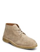 Slhricco Suede Chukka Boot Snørestøvler Beige Selected