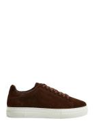 Slhdavid Chunky Suede Sneaker Noos Low-top Sneakers Brown Selected