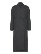 Slfjosephina Wool Coat Frakke Jakke Grey Selected