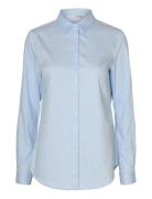 Slfromie Ls Fitted Shirt Noos Tops Shirts Long-sleeved Blue Selected