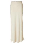 Slfviva-Lena Hw Ankle Sun Skirt Skirts Maxi Skirts Cream Selected
