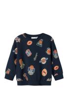 Nmmleland Ls Nreg Sweat Box Bru Tops Sweatshirts & Hoodies Sweatshirts...