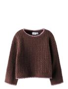 Nmfkirsten Ls Knit Tops Knitwear Pullovers Burgundy Name It