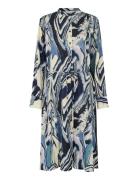 Maneile Knælang Kjole Blue Masai