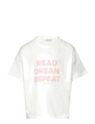 Short-Sleeved Printed T-Shirt Tops T-Kortærmet Skjorte White Mango
