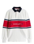 Tommy Girl Rugby Polo Shirt Tops Sweatshirts & Hoodies Sweatshirts Whi...