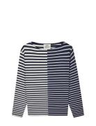 Soft Single Silke Tee Ls Tops T-shirts & Tops Long-sleeved Navy Mads N...