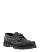 Biagreg Boat Texas Tumbled Sejlersko Sko Black Bianco
