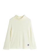 Modal Rib Turtleneck Tops T-shirts Turtleneck Cream Mini Rodini