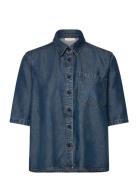 Shirt From Freequent In A Soft Denim Material In Lyocell. The Shirt Ha...