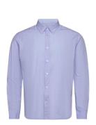 Regular-Fit Striped Cotton Shirt Tops Shirts Business Blue Mango