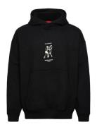 Duwrestie Tops Sweatshirts & Hoodies Hoodies Black HUGO