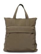 Multi-Functional Backpack With Pockets Rygsæk Taske Khaki Green Mango