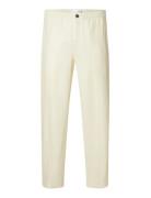 Slhloose-Wyatt Linen Trs Bottoms Trousers Linen Trousers Cream Selecte...