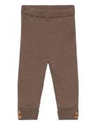 Ribbed Knit Leggings Bottoms Leggings Brown Mango