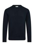 Bs Thorstein Regular Fit Knitwear Tops Knitwear Round Necks Navy Bruun...