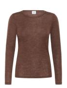 Garimasz Wool Ls Blouse Tops T-shirts & Tops Long-sleeved Brown Saint ...