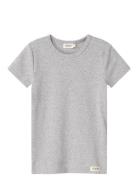 Plain Tee Ss Tops T-Kortærmet Skjorte Grey MarMar Copenhagen