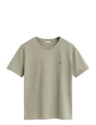 Reg Shield Ss T-Shirt Tops T-shirts & Tops Short-sleeved Green GANT