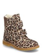 Boots - Flat - With Velcro Vinterstøvler Med Burrebånd Beige ANGULUS