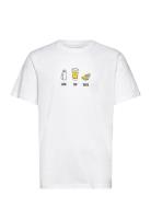 Tequila T-Shirt Tops T-Kortærmet Skjorte White Clean Cut Copenhagen