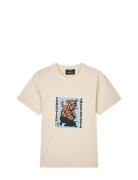 Cotton Jersey Sweathart Frode Tee Tops T-Kortærmet Skjorte Cream Mads ...