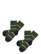 2-Pack Two-T Stripe Socks Socks & Tights Socks Green FUB