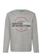 T-Shirt L/S Tops T-shirts Long-sleeved T-Skjorte Grey United Colors Of...