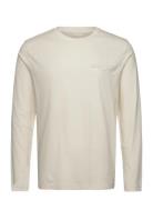 Reg Tonal Shield Ls T-Shirt Tops T-Langærmet Skjorte Cream GANT