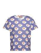 Eggs T-Shirt Tops T-shirts & Tops Short-sleeved Purple Hunkøn
