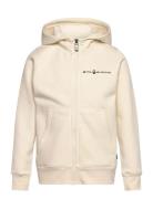 Jr Bowman Logo Zip Hood Tops Sweatshirts & Hoodies Hoodies Cream Sail ...